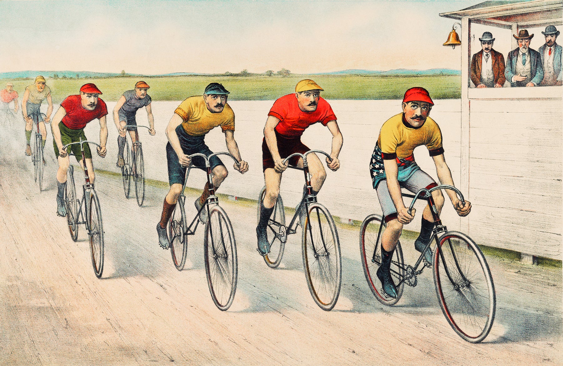 rennrad vintage poster Das Radrennen Vintage Kunstdruck DIN A4 bis Poster Größe